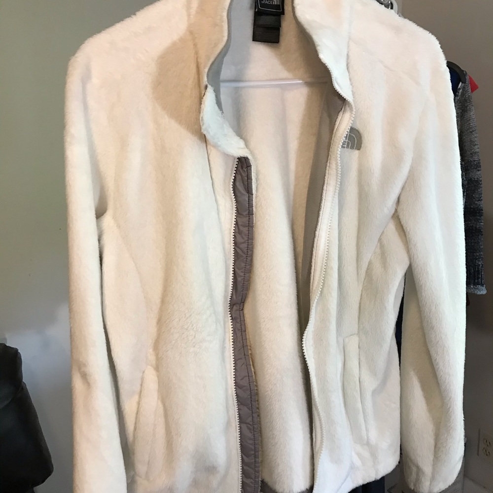 Ladies white north face fleece